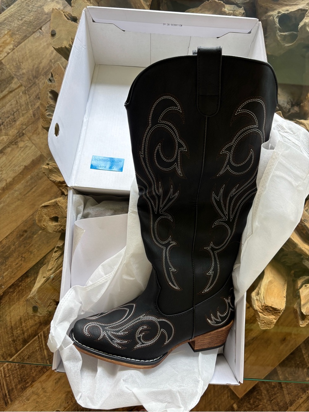 Dream Pairs Size 7 TikTok Shop Western Embroidered Mid-Calf Boot - Women BNIB